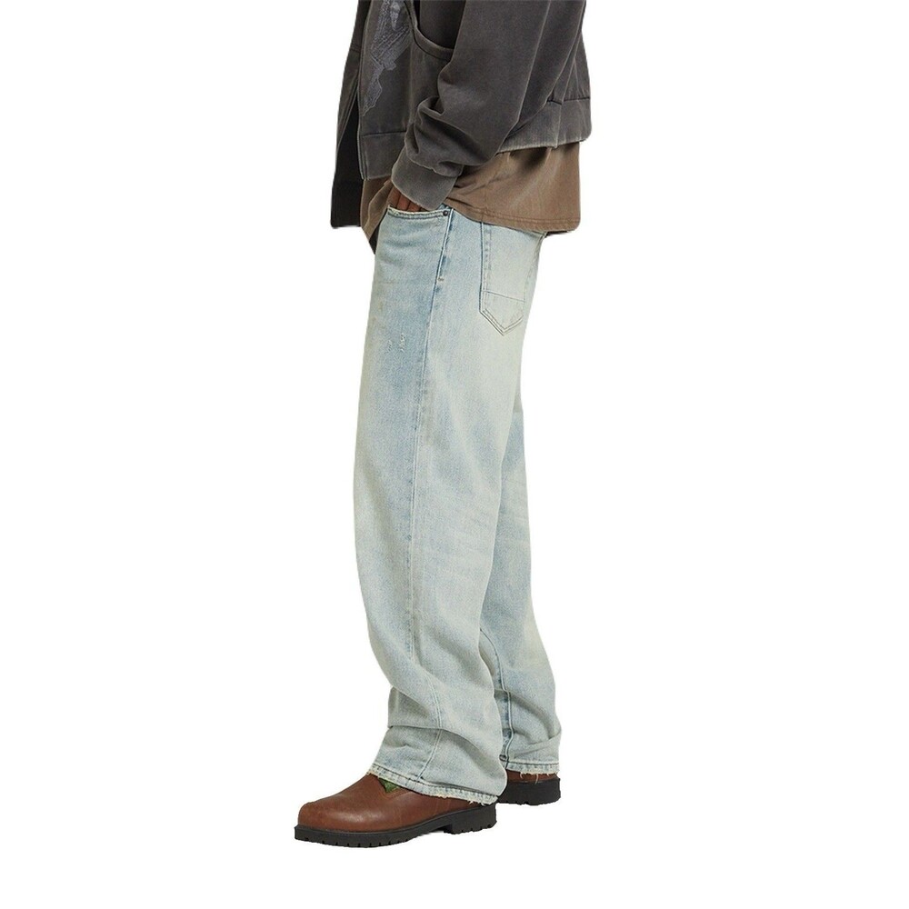 NEW Pacsun Mens Size 32x30 Pacsun Dylan Distressed Baggy Jeans Light Blue Tinted - Picture 8 of 12